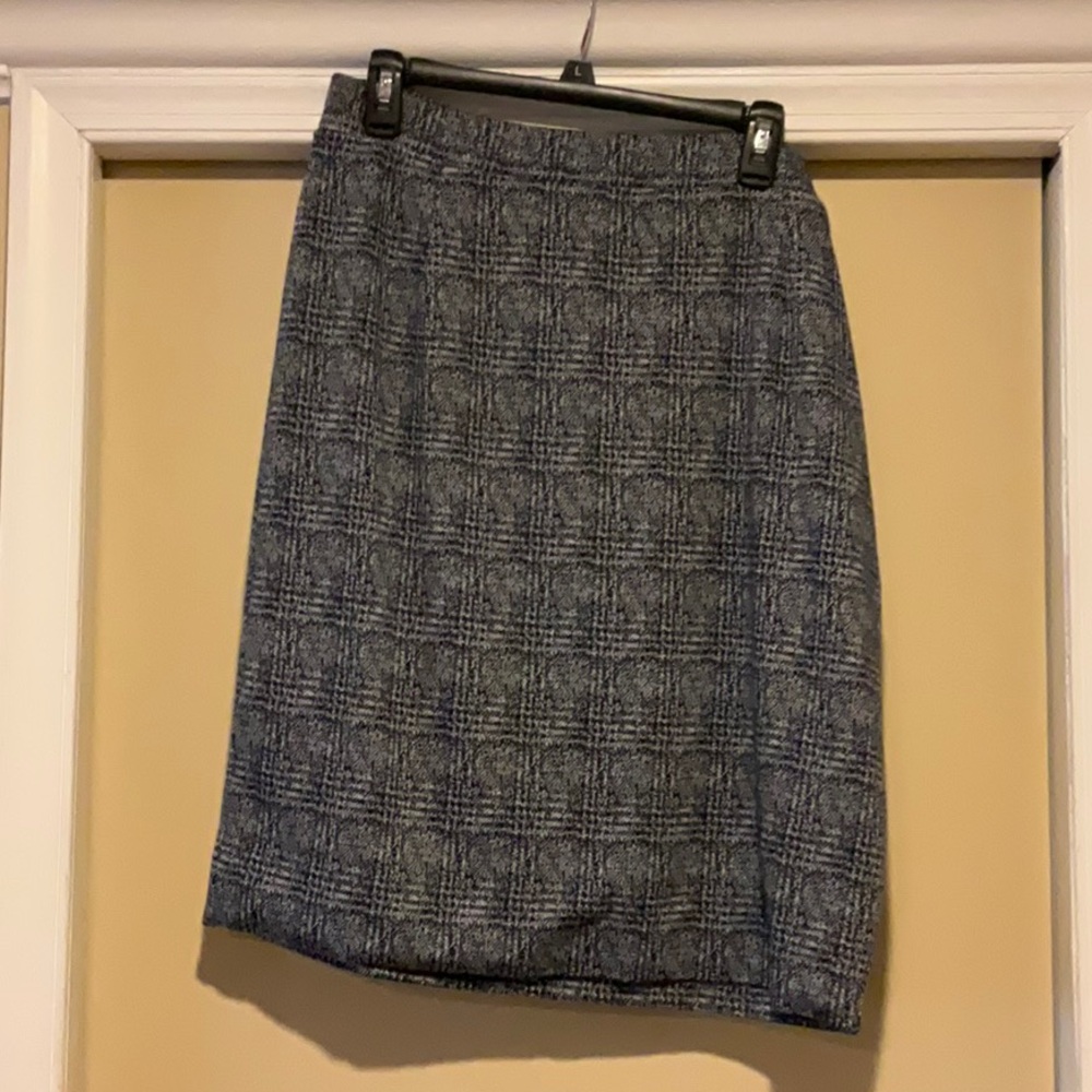 NWT 41 Hawthorn Kora Knit Jacquard knee length Pencil Skirt for work